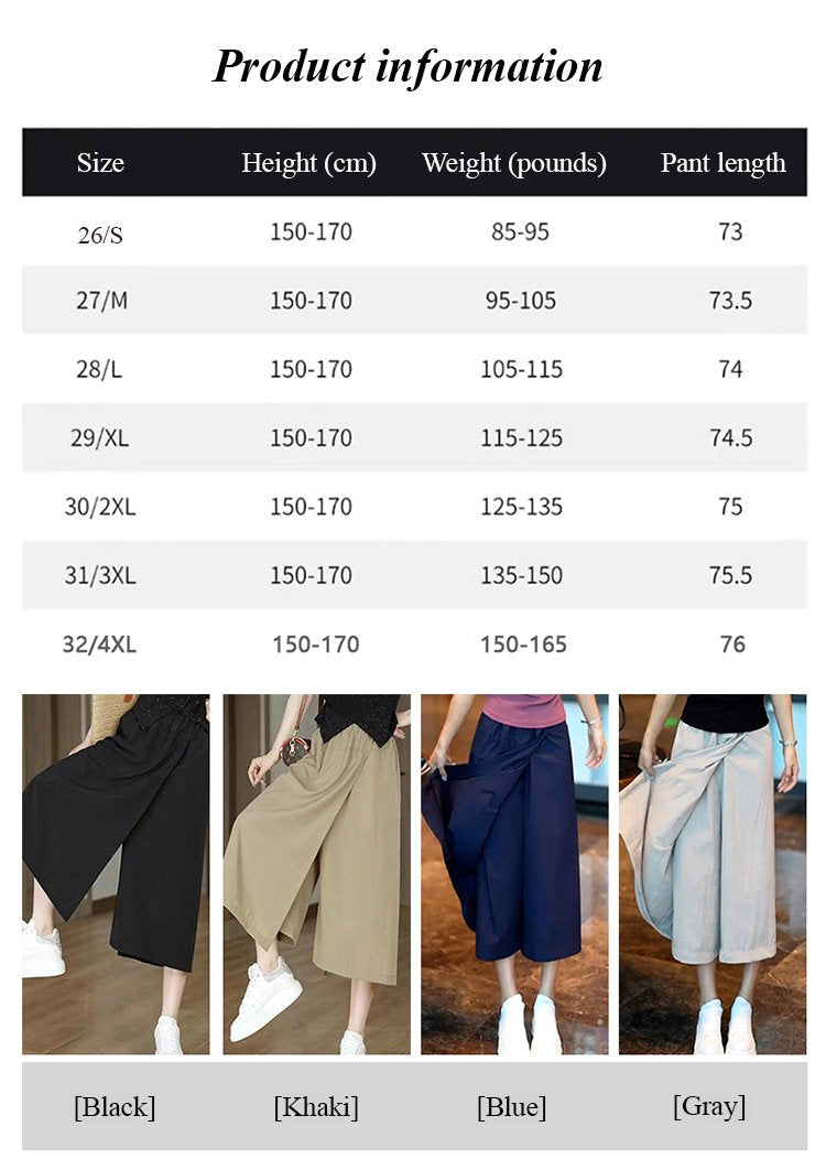 💕Great Sale💕Summer Straight Casual Eight Skirt Pants