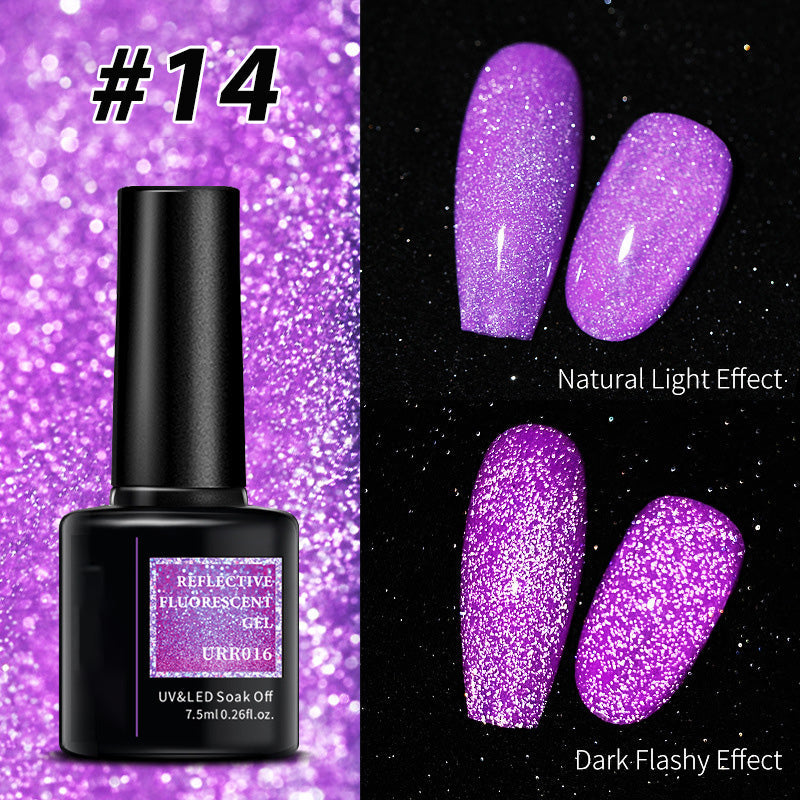 Christmas Dress Up Shiny Reflective Fluorescent Gel Nail Polish