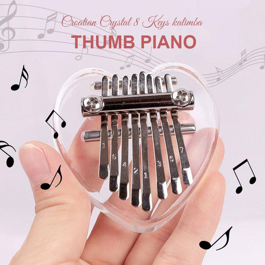 （🎅XMAS SALE）Croatian Crystal 8 Keys kalimba Thumb Piano✨BUY 3 FREE SHIPPING