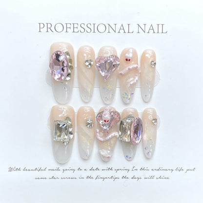 Fashion Cool Firm Press On Nails Fake Nails