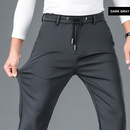 Men's Non-Iron Stretch Mercerized Cotton Casual Sports Pants