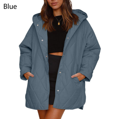 Women's Winter Trendy Lightweight Hooded Quilted Jacket