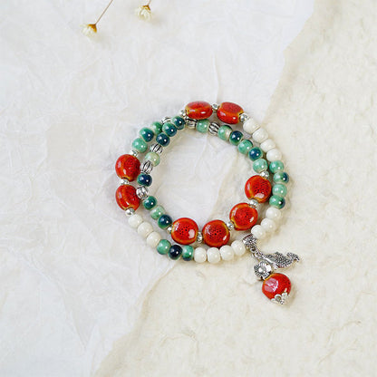 🤩 Vintage Ceramic Beads Bracelet