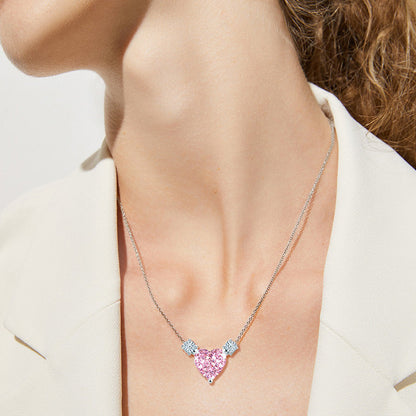 Loving Heart Pink Diamond Necklace