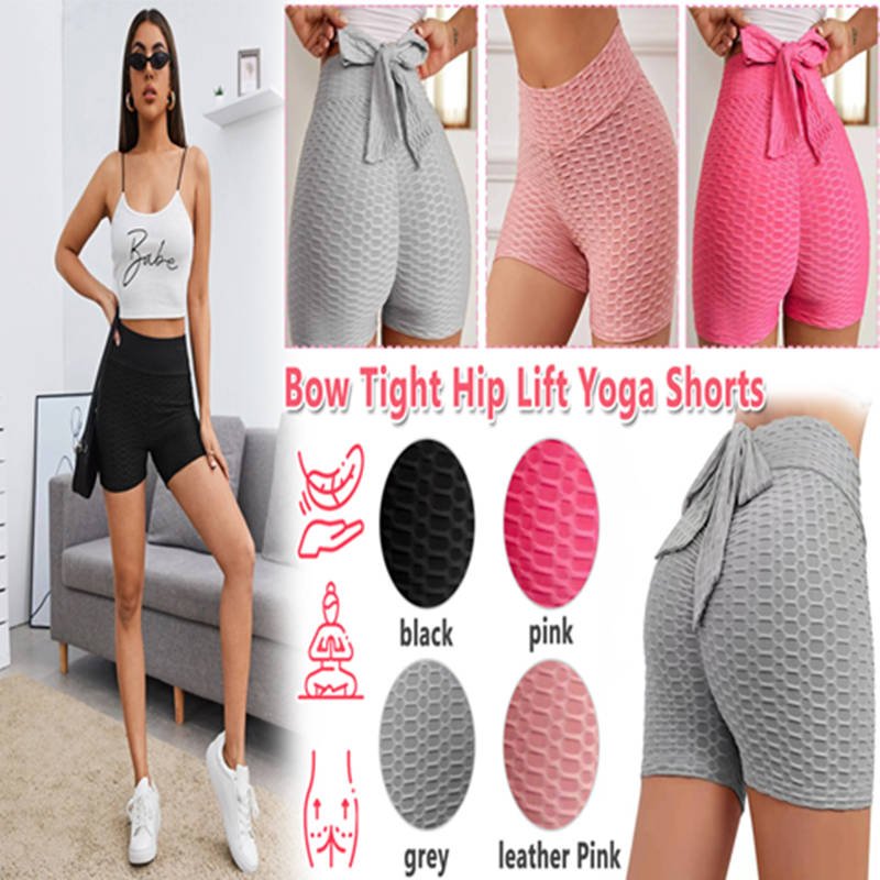 Bow Tight Hip Lift Yoga Shorts