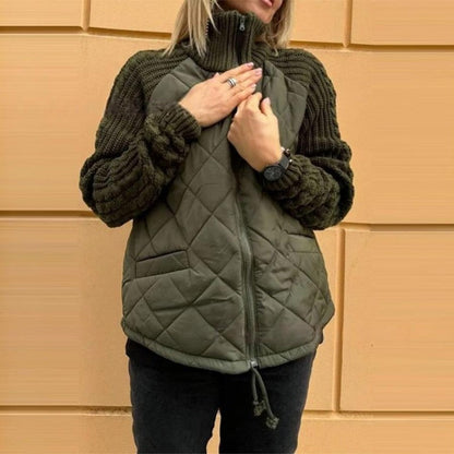 ❄️Winter Specials❄️Women's Knit Patchwork Puffy Jacket