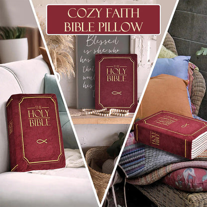 Cozy Simulation Bible-Covered Pillow