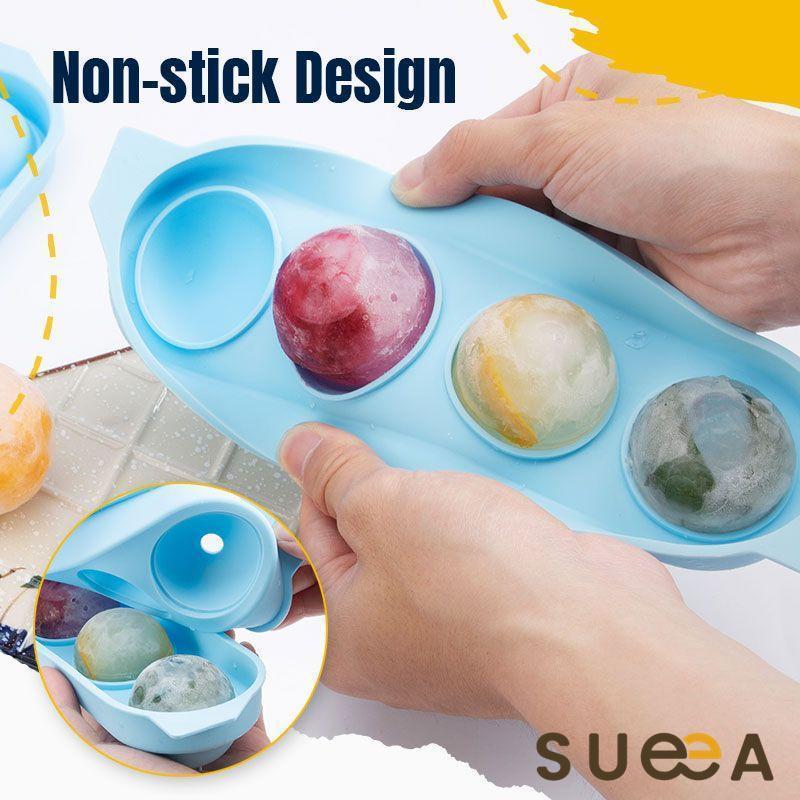 Silicone 4-Ball Ice Ball Maker Mold Ice Cube Mold