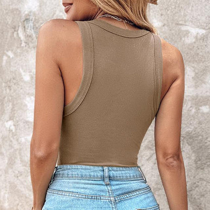 💥Women's Ribbed Tank Top with Shelf Bra