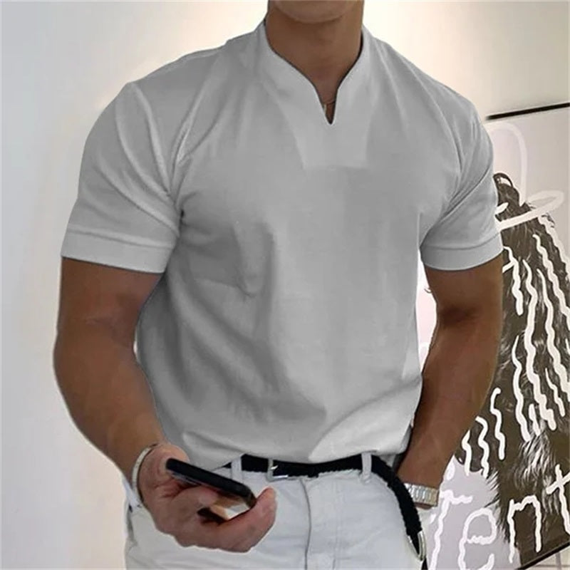 💎 Men Gentlemans Business Short Sleeve Fitness T-shirt