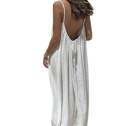 🏖️💕20K+ SOLD!⚡Women's Casual Backless Spaghetti Strap Maxi Dress🌟🌊