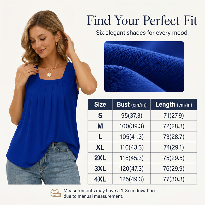 Square Neck Sleeveless Tank Top