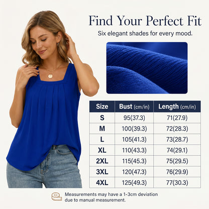 Square Neck Sleeveless Tank Top