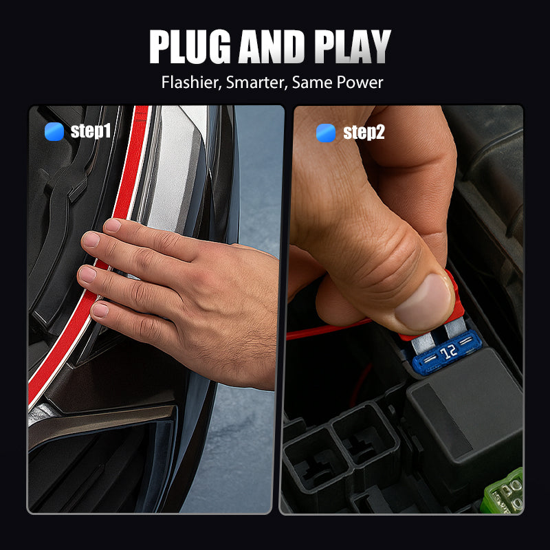 🔥【Dynamic Scan HoodBeam Kit】Light Up Your Hood With Hypnotic Smooth Scanning Effects! ✨🚗