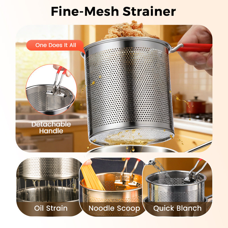 🔥304 Stainless Steel Multifuntional Fryer