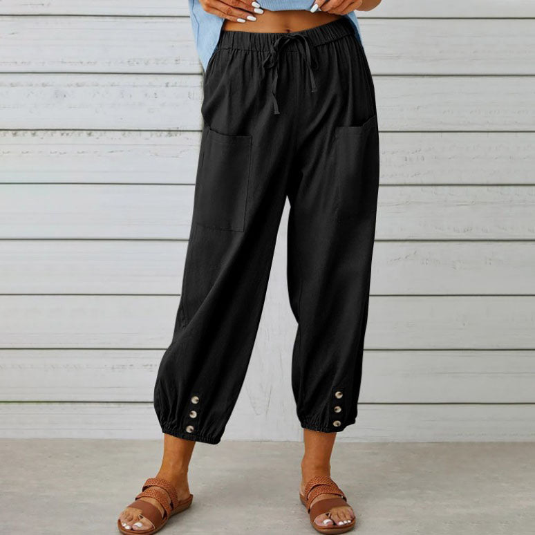 💎 2026 New Women's Summer Cotton Linen Wide-Leg Pants – Breathable, Wrinkle-Free & Relaxed Fit 🍃