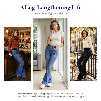 Women's High-Waist Stretch Flare Denim Jeans