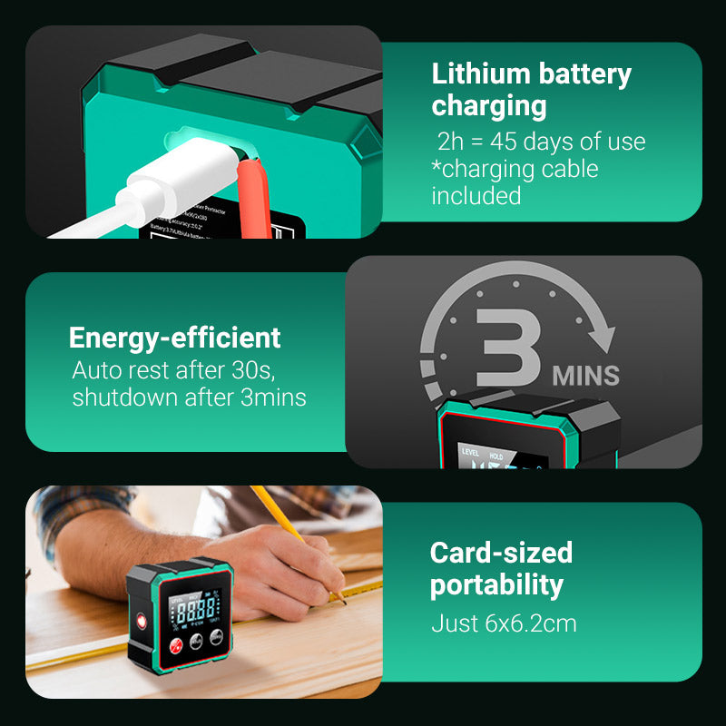 🔥Magnetic Digital Angle Finder with Electronic Laser