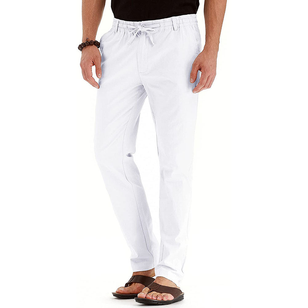 Men‘s Ice Silk Linen Trousers