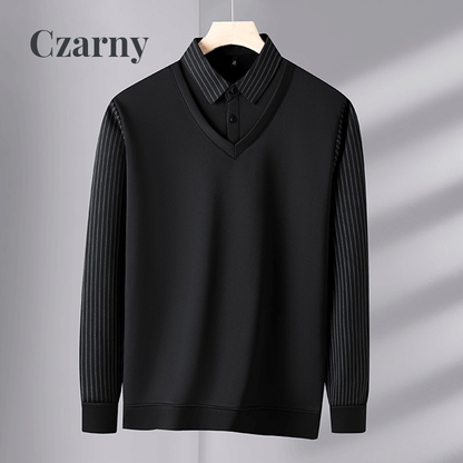 Men's Warm Faux Two-Piece Shirt