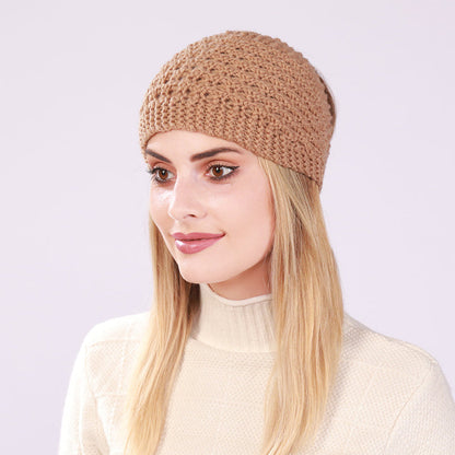 Hollow Out Ponytail Women Beanie