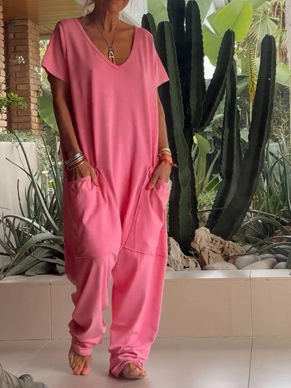 💕Solid Color Jumpsuit, Simple But Not Simplistic.