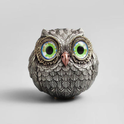 Realistic Lucky Owl Guardian Figurine