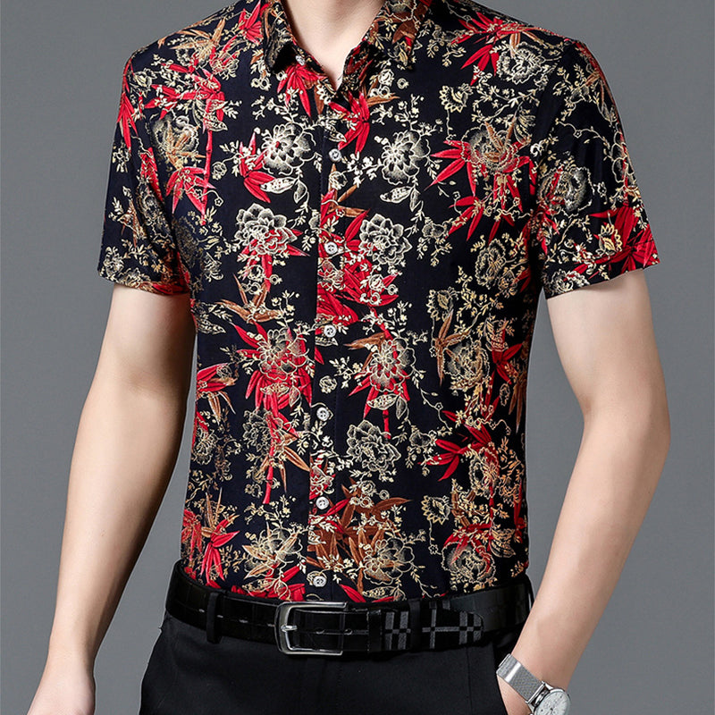 🔥Men's Trendy Pattern Breathable Short Sleeve Shirt