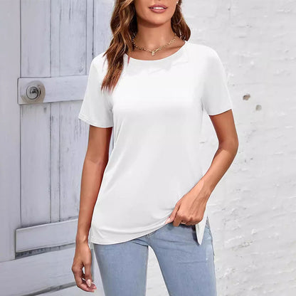 Women's Summer Casual Side Slit T-Shirt