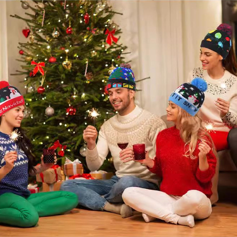 LED Knitted Christmas Hat