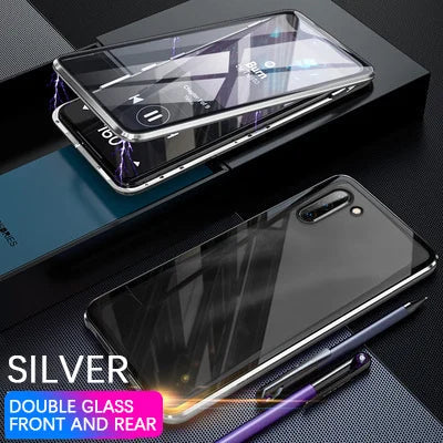 High Definition Magnetic Tempered Glass Double-sided Phone Case For Samsung