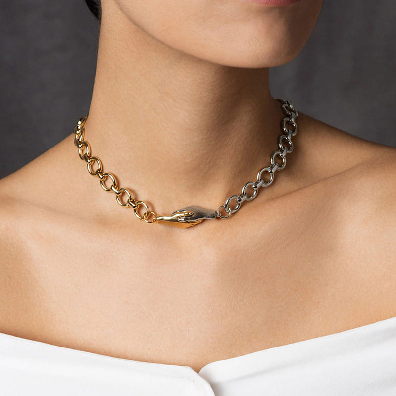 Simple Magnetic Necklace/Clavicle Chain