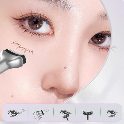 2-in-1 Waterproof Eyeliner & Lower Eyelash Stamp Artifact Set with Individual Liquid Eyeliner