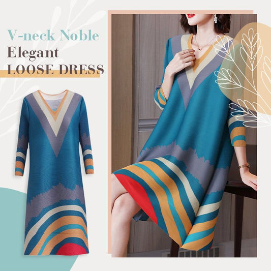 V-neck Noble Elegant Loose Dress