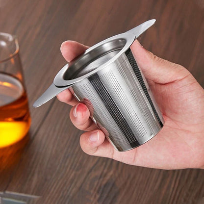 🎉Winter Hot Sale🎉Stainless Steel Tea Filter with Double Handles & Lid