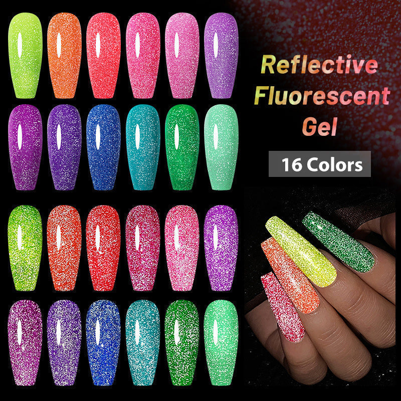 Christmas Dress Up Shiny Reflective Fluorescent Gel Nail Polish