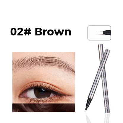 Multi-Purpose Waterproof Eyebrow Pen with Bifurcated Tip