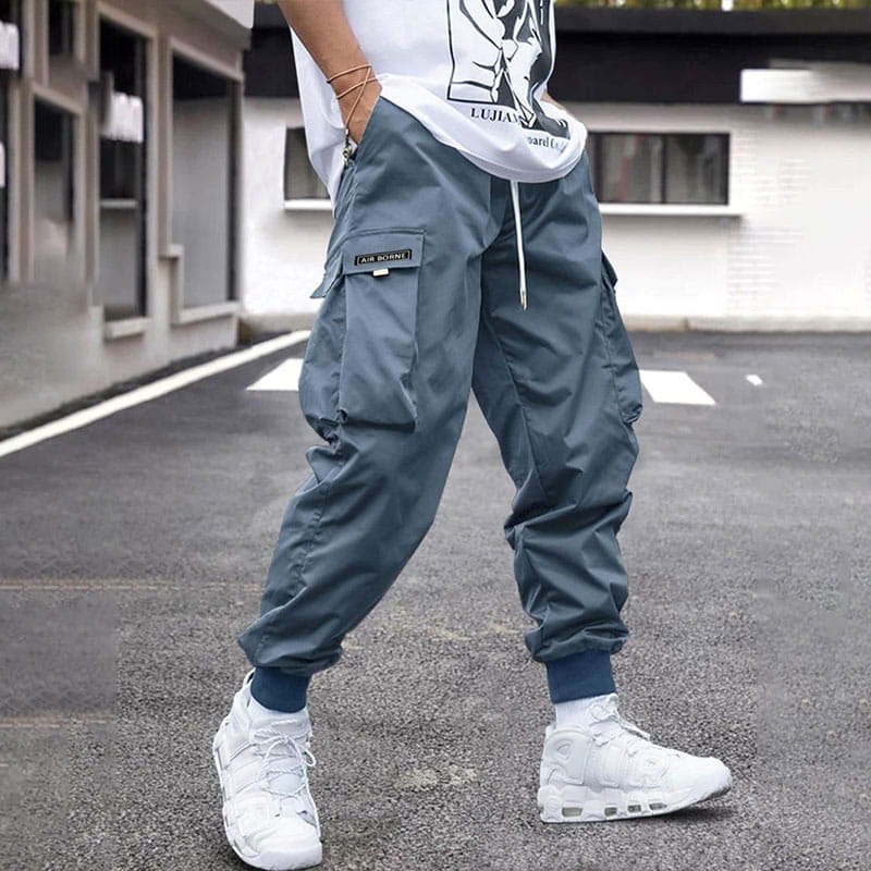 Men's Casual Loose Vintage Flap Pocket Jogger Pants