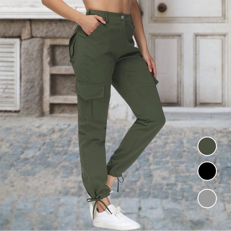 Women Cotton Stretch Cargo Pants