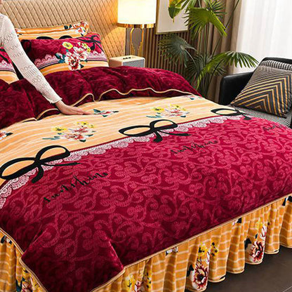 Double-Sided Warmth Moisture-Wicking 4-Piece Bed Sheet Set