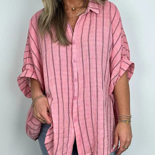 Women's Casual Striped Shirt-Keep You Comfortable All Day Long