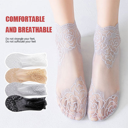 Ladies Fashion Lace Socks(5 pairs)