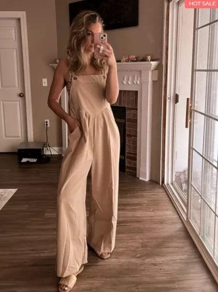 💖Summer Sale💖-Plus Size Leisure Wide-Leg Jumpsuit