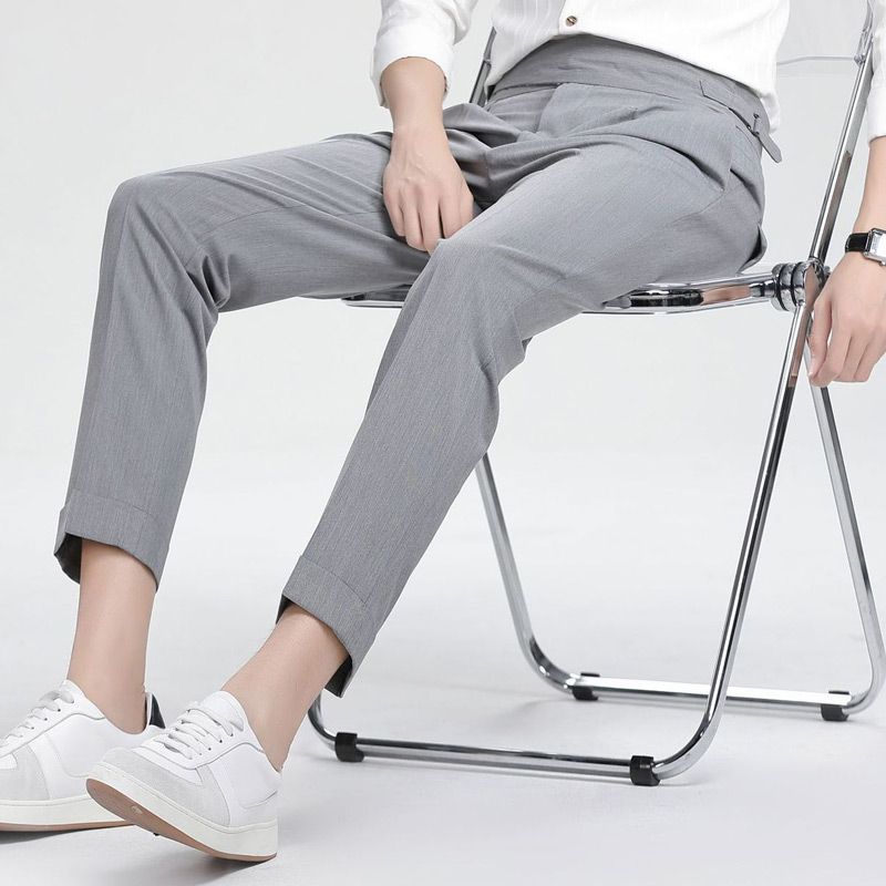 Men’s High-end Summer Casual Business Straight-leg Pants