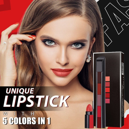 Multicolor Combination 5 in 1 Matte Lipstick