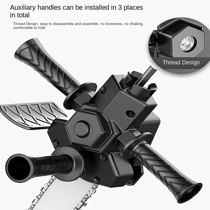 6 Inch Electric Drill Modified To Electric Chainsaw Drill Attachment