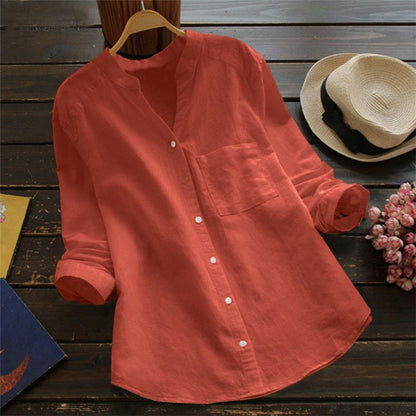 Japanese Style Handmade Linen Cotton Casual Loose Shirt（Buy 2 Free Shipping）