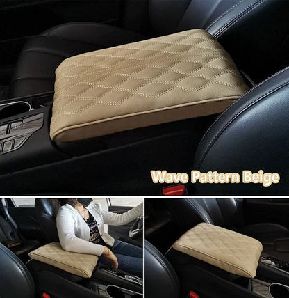 Memory Foam Leather Car Armrest Box Pad