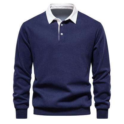 Men's Autumn Casual Long-sleeve Lapel Sweatshirt