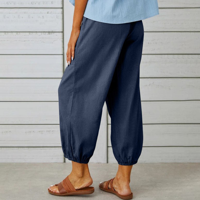 💎 2026 New Women's Summer Cotton Linen Wide-Leg Pants – Breathable, Wrinkle-Free & Relaxed Fit 🍃